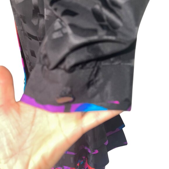 A J Bari Vintage Womens Skirt Suit Jacket Size 12 Black Balloon Sleeve Peplum - Picture 6 of 16